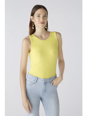 Oui Top FILIZ elastische Viskoserippe in yellow