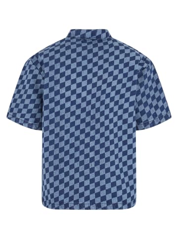 Urban Classics Short Sleeve Shirt in bluelasercheck
