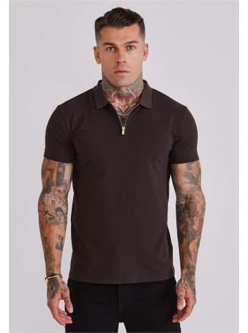 SikSilk Polo Shirt in brown