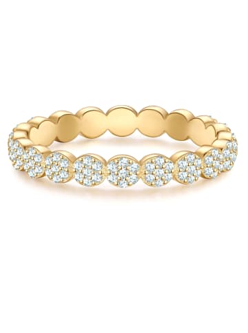 Glanzstücke München Ring aus Sterling Silber mit Zirkonia in gelbgold