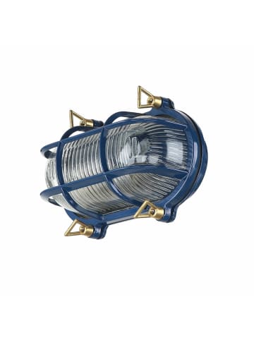 Licht-Erlebnisse Außen Wandlampe (B)21 x (H)13 cm in Blau