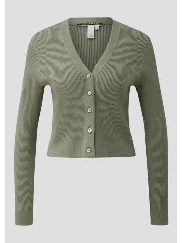 QS Strickjacke  in  7927_olivgrün