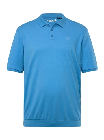 Men Plus Poloshirt in klassisch himmelblau
