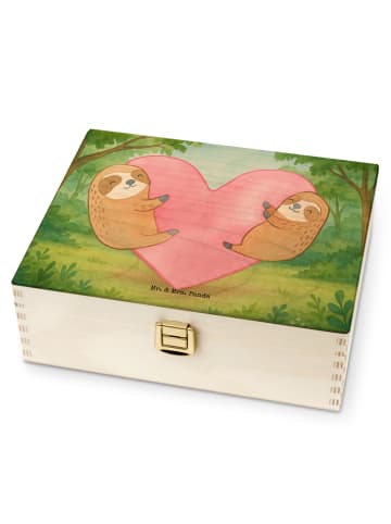 Mr. & Mrs. Panda Aufbewahrungsbox Tee Faultiere Herz Design ohne... in Weiß