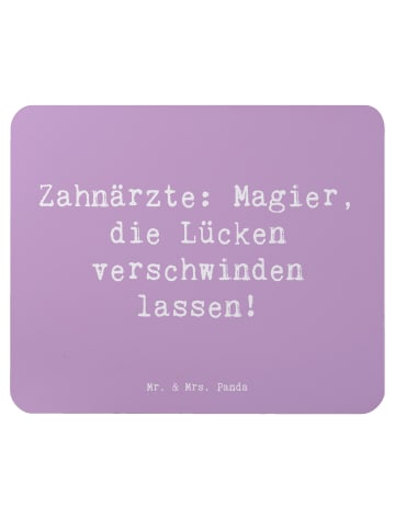 Mr. & Mrs. Panda Maus Pad Spruch Zahnarzt Magier mit Spruch in Lavendeltraum