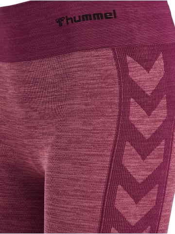 Hummel Hummel Leggings Hmlclea Yoga Damen Atmungsaktiv Schnelltrocknend Nahtlosen in GRAPE WINE/CRUSHED BERRY MEL