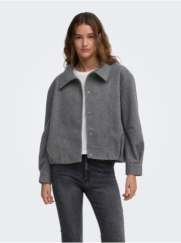 ONLY High Collar Bomberjacke in Dark Grey Melange