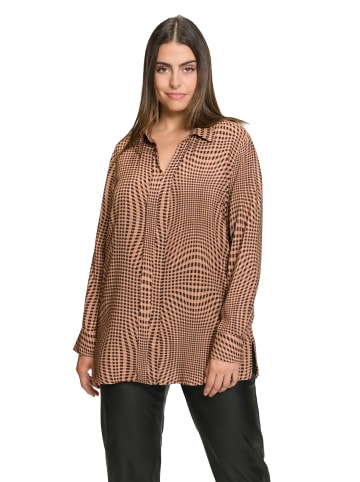 Ulla Popken Bluse in cognac-sand