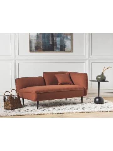 Beliani Chaiselongue CHEVANNES in Rot/Schwarz - (W) 138 x (H) 74 x (L) 77 cm