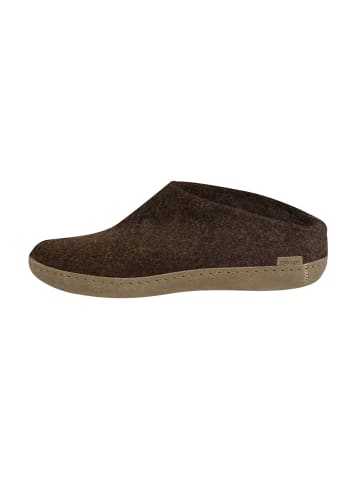 glerups Pantoffeln Kautschuksohle in Nature brown