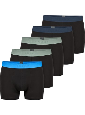 Schiesser 95/5 Baumwolle, Single-Jersey Pants 5er-Pack in schwarz