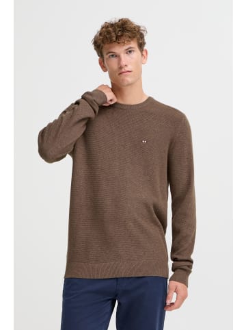FQ1924 Strickpullover FQGRANBY STRUCTURE CREW NECK in Braun