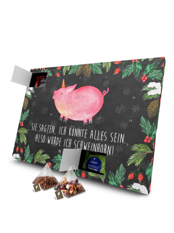 Mr. & Mrs. Panda Adventskalender Einhorn Schwein mit Spruch in Kreidetafel