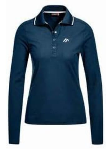 Maier Sports Poloshirt 1/1 Arm - Comfort LS in Dunkelblau