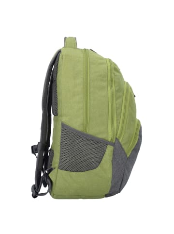 travelite Basic Rucksack 45 cm Laptopfach in karo grün