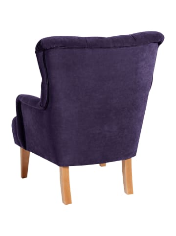 58 aufm Kessel SESSEL Kaiya Bezug Veloursstoff Buche natur / violett