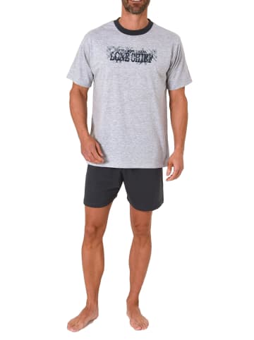 NORMANN Zeitlose shorty Pyjama Schlafanzug - 73898 in grau