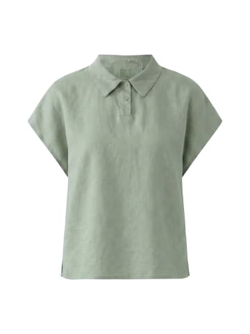 Oui Leinen Patch Bluse in seagrass