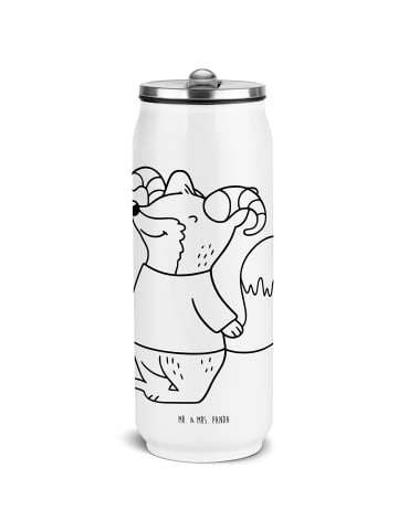 Mr. & Mrs. Panda Thermoflasche Widder Astologie ohne Spruch in Weiß