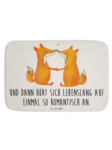 Mr. & Mrs. Panda Badvorleger Füchse Liebe mit Spruch in Weiß