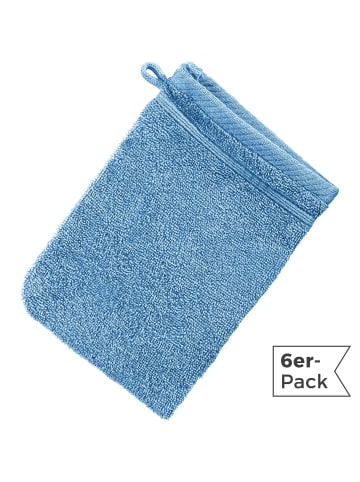Erwin Müller Frottier Waschhandschuh 6er-Pack Heidelberg in hellblau