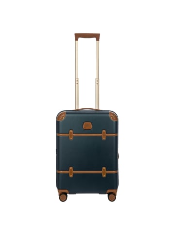 BRIC`s Bellagio - 4-Rollen-Kabinentrolley S 55cm (eucalyptus) in blue/tan