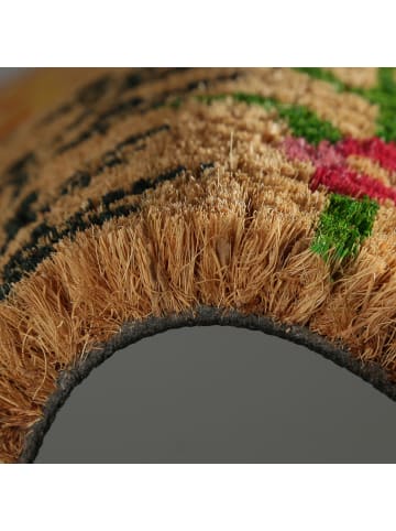 MARELIDA Fußmatte Wildblumen Schmutzfangmatte Kokosfaser 60x40cm in bunt