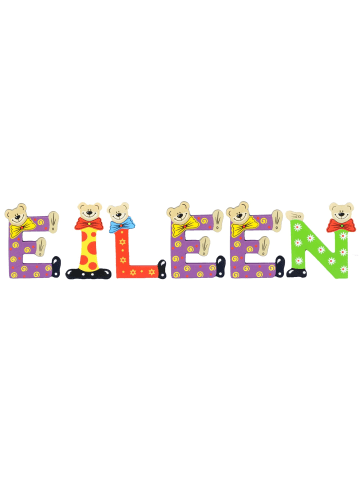 Playshoes Deko-Buchstaben "EILEEN" in bunt