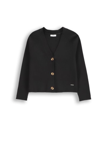 Coccodrillo Strickjacke mit Reißverschluss in schwarz