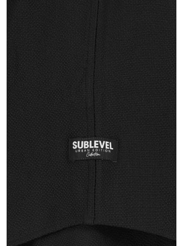 Sublevel Langärmeliges Shirt mit Knöpfen und Brusttasche in Schwarz