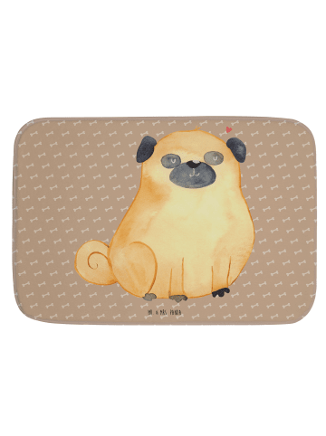Mr. & Mrs. Panda Badezimmerteppich Mops ohne Spruch in Hundeglück