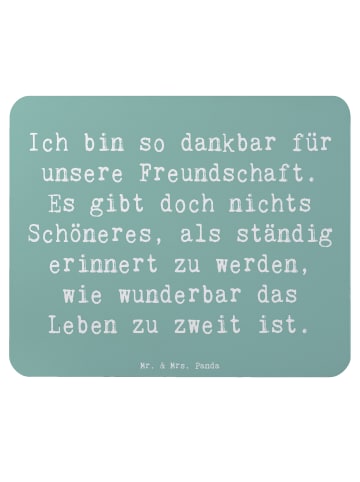Mr. & Mrs. Panda Mauspad Spruch Dankbarkeit für Freundschaft mit... in Meeresbrise