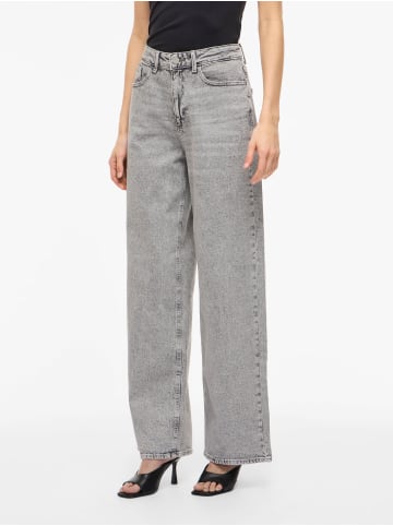 Vila Wide Fit Jeans in Light Grey Denim