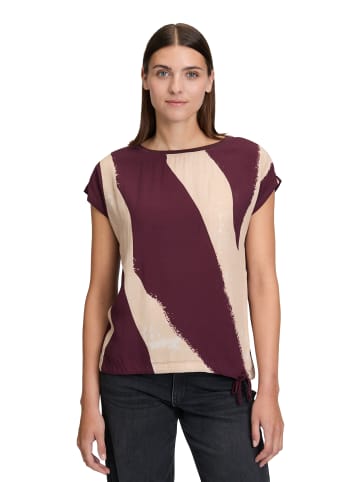 BETTY & CO Casual-Shirt mit Print in Dark Red/Nature