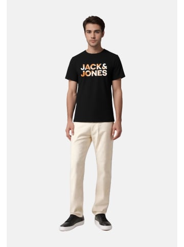 Jack & Jones T-Shirt 'Distressed' in schwarz
