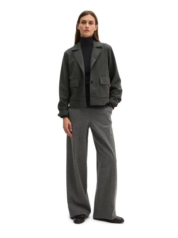 Marc O'Polo Tweed-Jerseyblazer cropped in Dark Grey