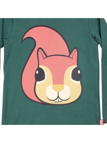 Danefae Langarmshirt Eichhörnchen in Grün