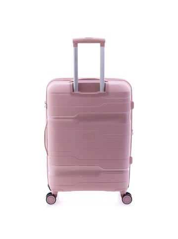 Gladiator 3800 4 Rollen Trolley 67 cm mit Dehnfalte in metallic pink