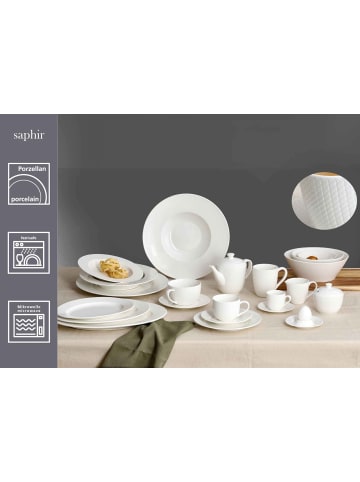Ritzenhoff & Breker 6er Set Dessertteller Saphir ø 20,5 cm weiß in weiß