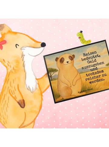 Mr. & Mrs. Panda arbeitsmatte Erdmännchen Design mit Spruch in Weiß