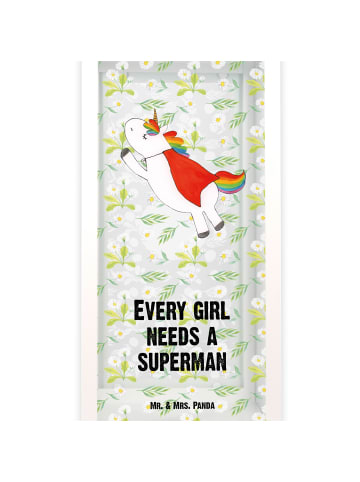 Mr. & Mrs. Panda Laterne Einhorn Super mit Spruch in Transparent