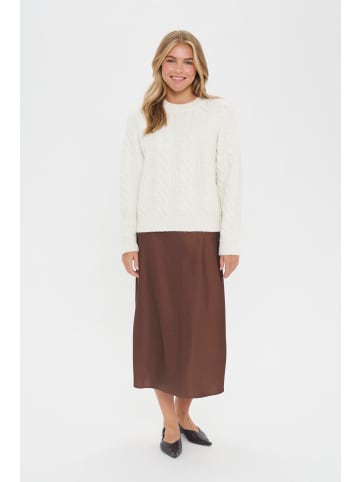 SAINT TROPEZ Strickpullover NylaSZ Gerade Passform in Ice