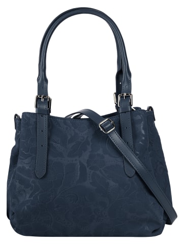 Samantha Look Handtasche echt Leder in blau