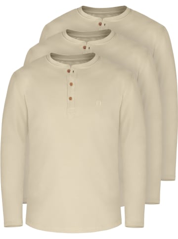 normani 3x Herren Langarmshirts Neuville in Beige