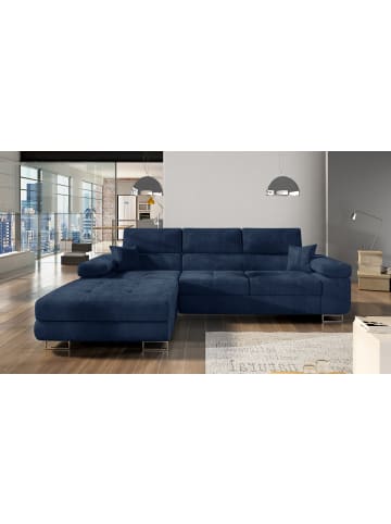 MF Design Amanda Recamiere Links in Navyblau -  (L) 203 x (B) 289 x (H) 85 cm
