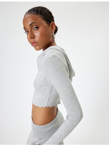KOTON Cardigan in Grau Melange