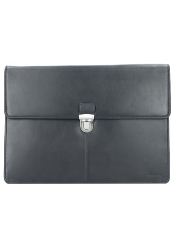 Esquire Oxford Collegemappe Leder 35 cm in schwarz