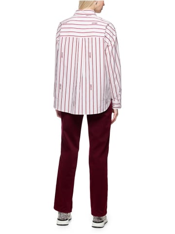 MARC CAIN Gestreifte Bluse Rethink Together in Rot