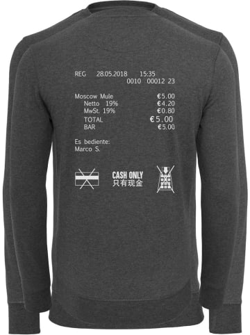 Mister Tee Pullover "Cash Only Crewneck" in Grau