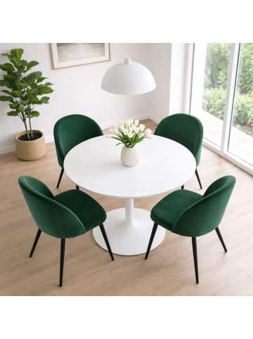 ebuy24 Weiß, grün 110 x 110 cm